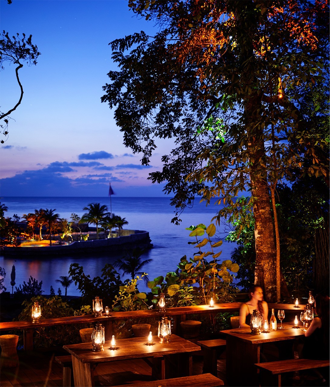 JAMAICA, Oracabessa. Goldeneye Hotel and Resort. View of the