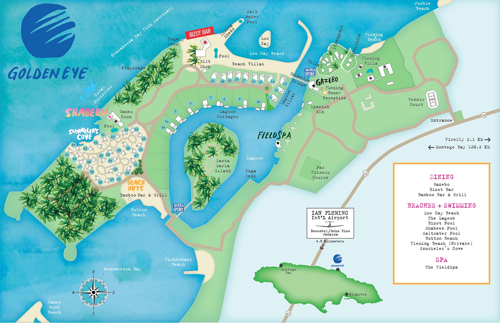 GoldenEye Resort: Property Map & FAQ › Ocho Rios, Jamaica